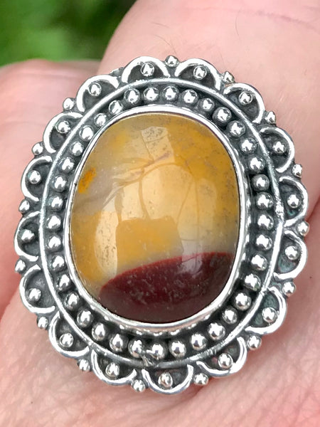 Mookaite Jasper Cocktail Ring Size 7 - Morganna’s Treasures 