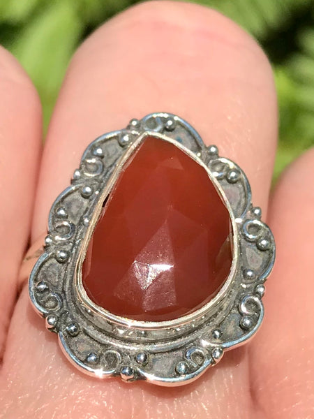 Carnelian Cocktail Ring Size 8.25 - Morganna’s Treasures 