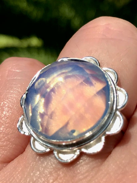 Fire Opalite Cocktail Ring Size 6.75 - Morganna’s Treasures 