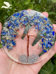 Lapis Lazuli Tree of Life Orgonite Charging Plate - Morganna’s Treasures 