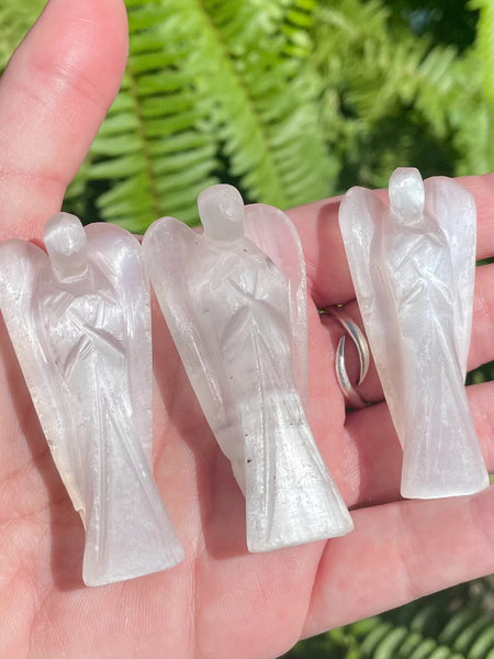 Selenite Pocket Angel - Morganna’s Treasures 