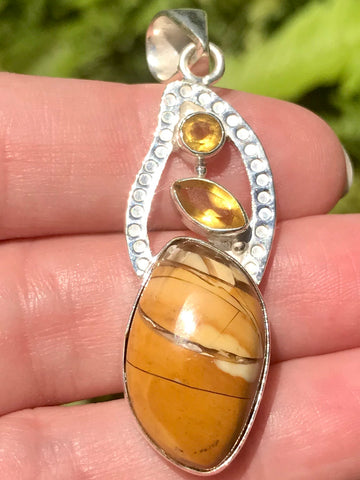 Mookaite Jasper and Citrine Pendant - Morganna’s Treasures 