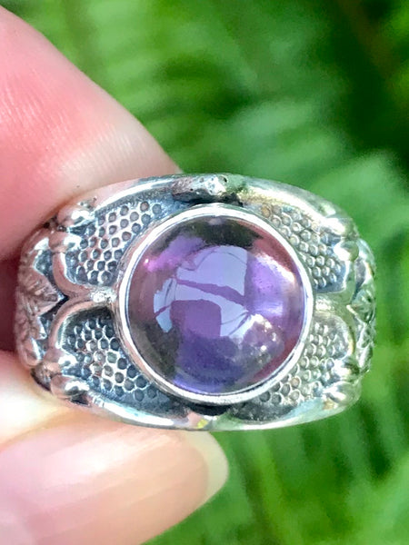 Purple Amethyst Cocktail Ring Size 8 - Morganna’s Treasures 
