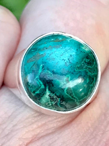 Chrysocolla Cocktail Ring Size 8 - Morganna’s Treasures 