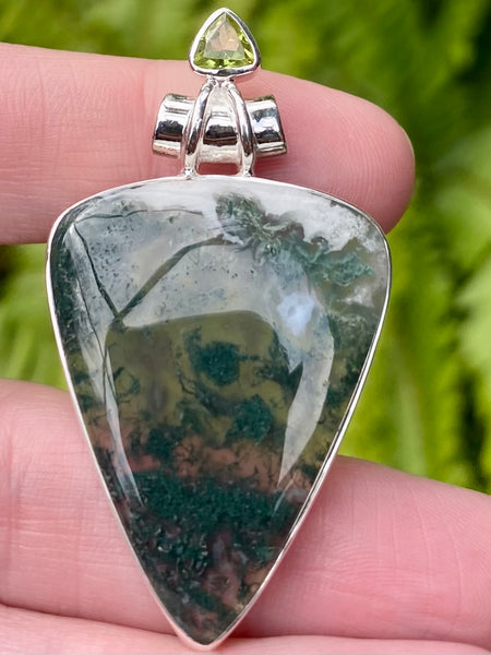 Moss Agate and Peridot Pendant - Morganna’s Treasures 