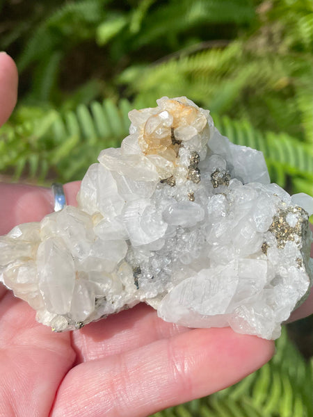 Fluorescent Calcite With Chalcopyrite Cluster - Morganna’s Treasures 