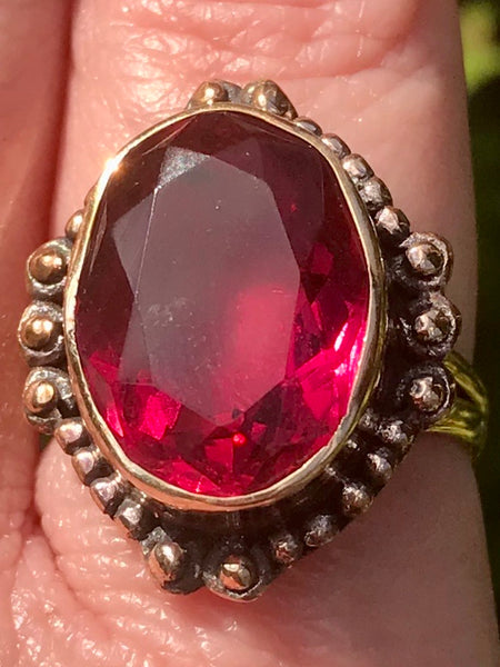 Bronze Pink Tourmaline Ring Size 7.75 - Morganna’s Treasures 