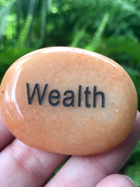 Wealth Sunstone Palm Stone - Morganna’s Treasures 