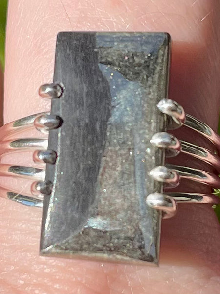 Pyrite in Magnetite (Healer's Gold) Ring Size 9 - Morganna’s Treasures 