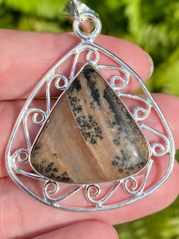 Honey Dendritic Agate Pendant - Morganna’s Treasures 