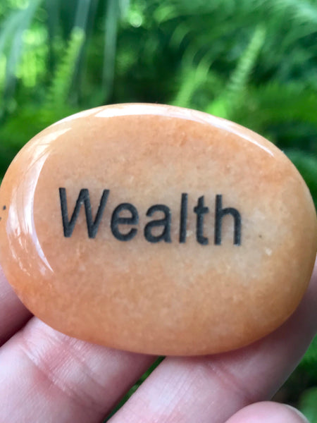 Wealth Sunstone Palm Stone - Morganna’s Treasures 