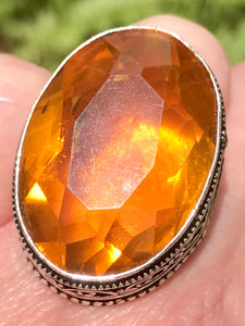 Large Citrine Cocktail Ring Size 7 - Morganna’s Treasures 