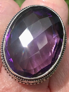 Large Amethyst Cocktail Ring Size 7.5 - Morganna’s Treasures 