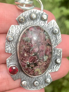 Russian Eudialyte and Garnet Pendant - Morganna’s Treasures 