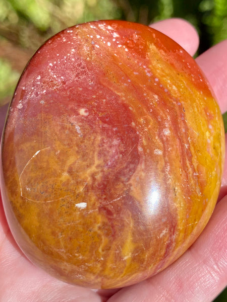 Large Red Jasper Palm Stone - Morganna’s Treasures 