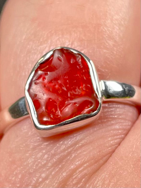 Mexican Fire Opal Ring Size 7.5 - Morganna’s Treasures 
