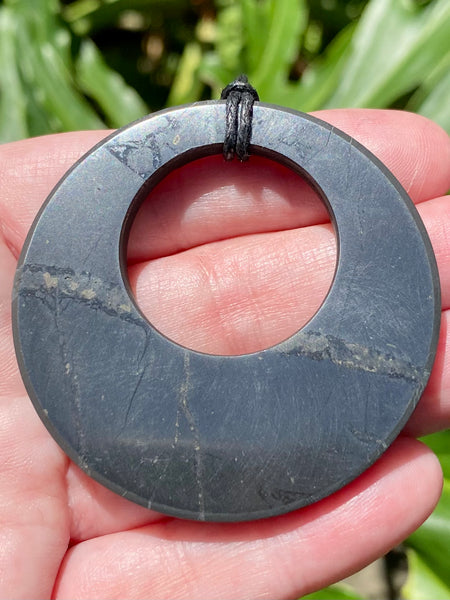 Shungite Open Circle Necklace - Morganna’s Treasures 