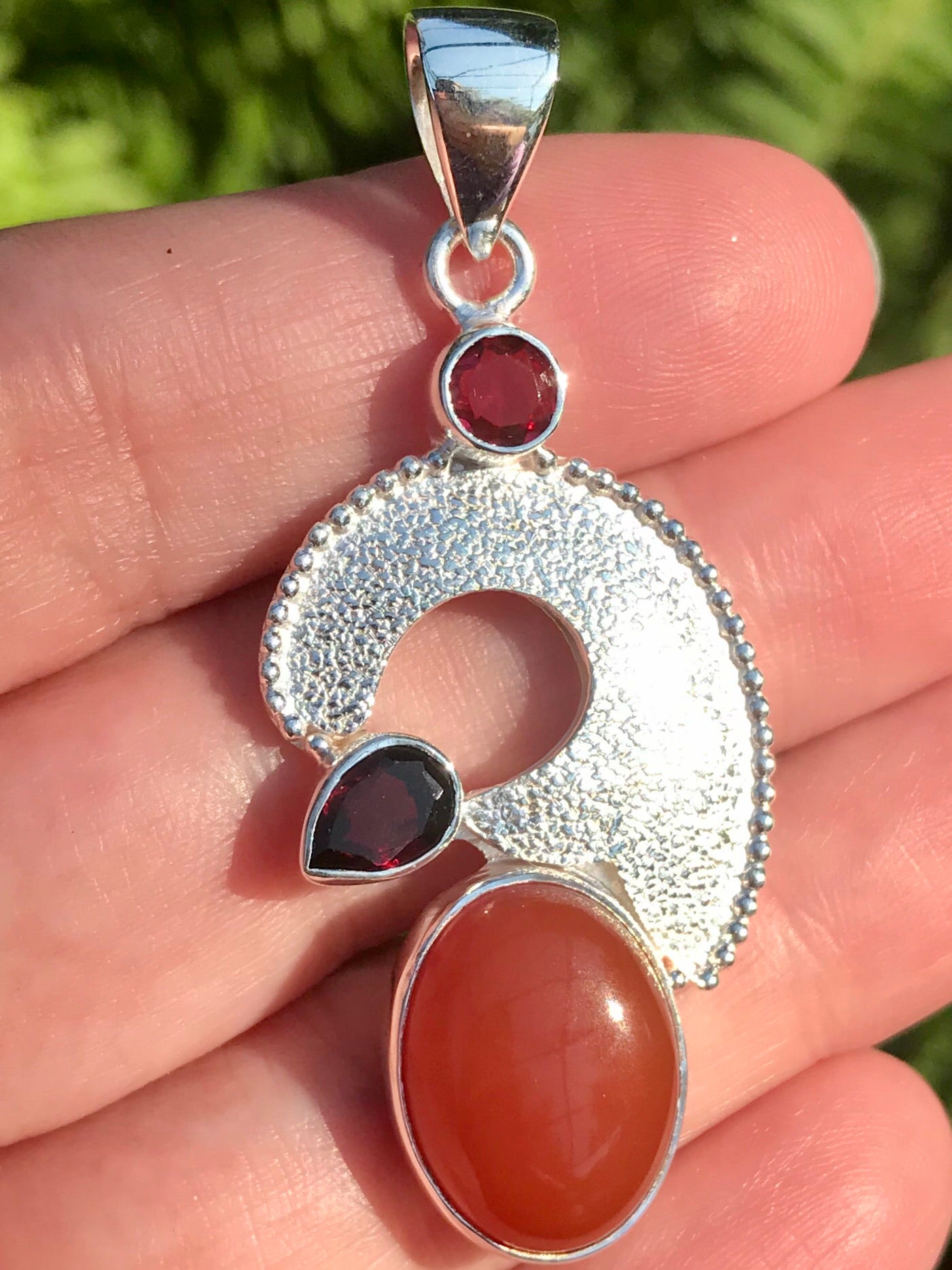 Carnelian & 925 Sterling deals Silver -Necklace, Pendant & Earrings Stunning!