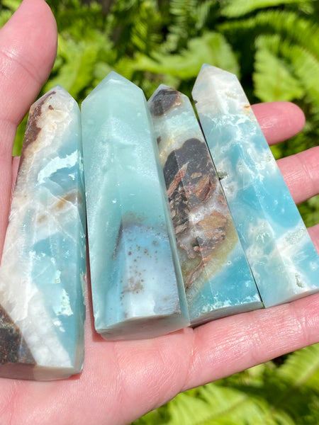 Sky Blue Quartz Healing Wand - Morganna’s Treasures 