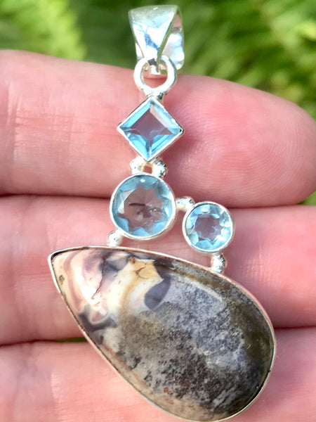 Tiffany Stone and Blue Topaz Pendant - Morganna’s Treasures 