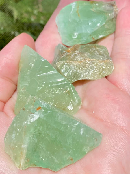Large Rough Green Calcite Stones - Morganna’s Treasures 