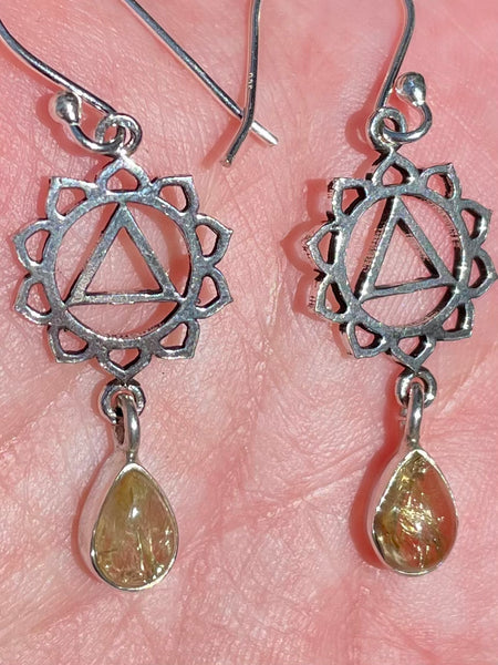 Rutilated Quartz Earrings - Morganna’s Treasures 