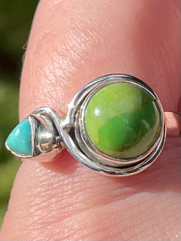 Green and Blue Turquoise Ring Size 7 - Morganna’s Treasures 