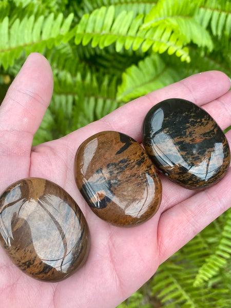 Mahogany Obsidian Palm Stones - Morganna’s Treasures 