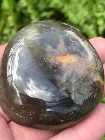 Large Black Moonstone Palm Stone - Morganna’s Treasures 