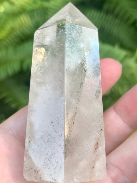 Large Garden Quartz (Lodolite) with Chlorite Healing Wand from Taiwan - Morganna’s Treasures 
