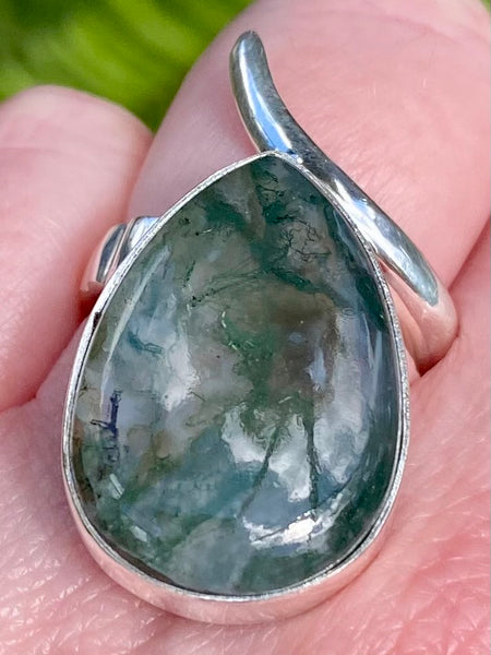 Moss Agate Cocktail Ring Size 6 - Morganna’s Treasures 