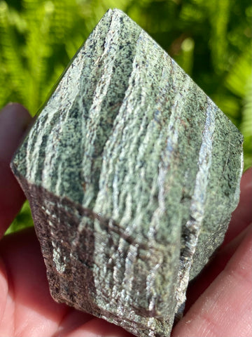 Green Zebra Jasper Point - Morganna’s Treasures 