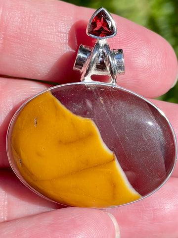 Mookaite Jasper and Garnet Pendant - Morganna’s Treasures 