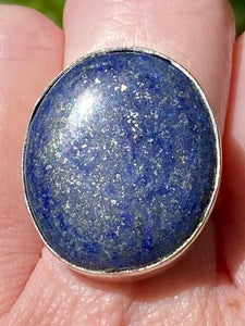 Lapis Lazuli Cocktail Ring Size 7.5 - Morganna’s Treasures 