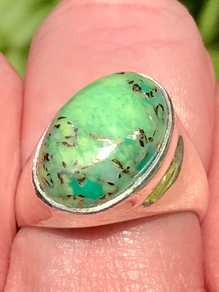 Green Copper Turquoise Ring Size 7.5 - Morganna’s Treasures 