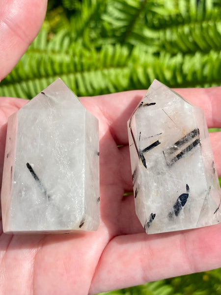 Tourmalinated Quartz Healing Wand - Morganna’s Treasures 