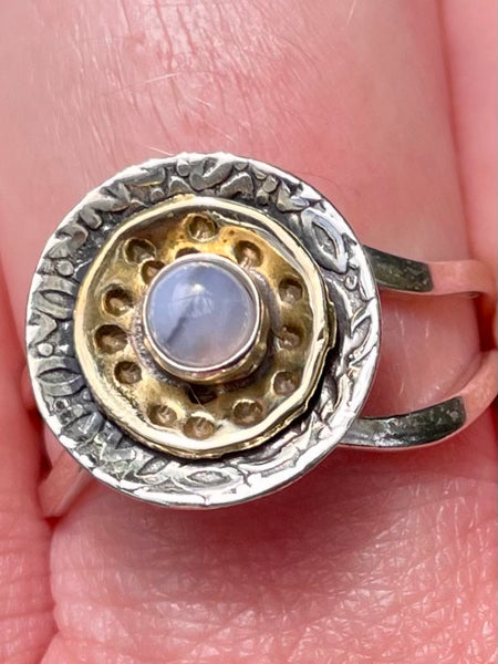 Blue Owyhee Opal Ring Size 9 - Morganna’s Treasures 