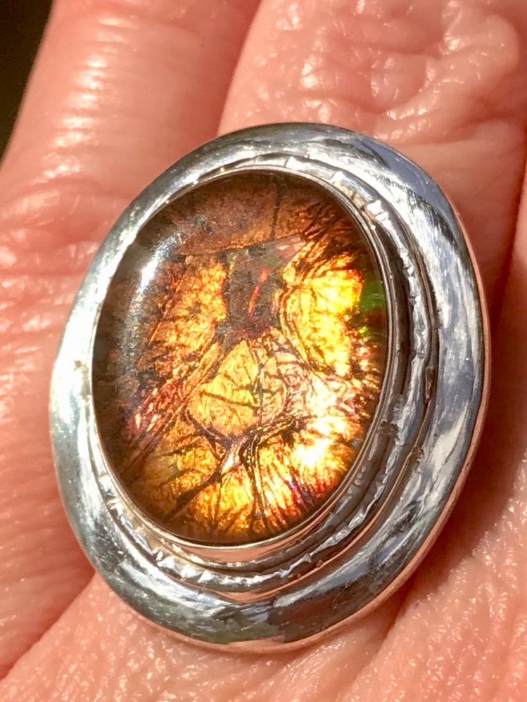 Dichroic Glass Ring Size 7 - Morganna’s Treasures 