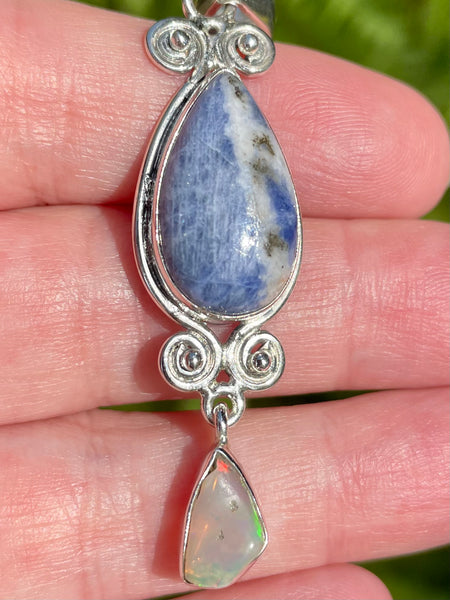 Sodalite and Ethiopian Opal Pendant - Morganna’s Treasures 