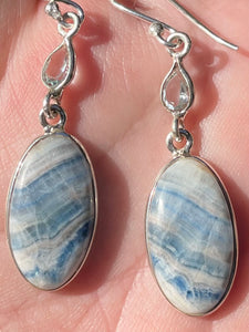 Blue Scheelite and Blue Topaz Earrings - Morganna’s Treasures 