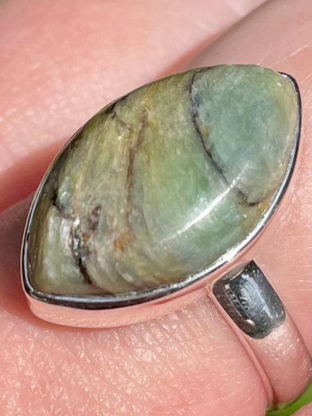 Green Kyanite in Graphite Ring Size 8 - Morganna’s Treasures 