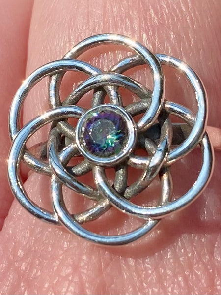 Celtic Mystic Fire Topaz Ring Size 8 - Morganna’s Treasures 