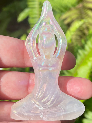 Aqua Aura Quartz Yoga Goddess - Morganna’s Treasures 