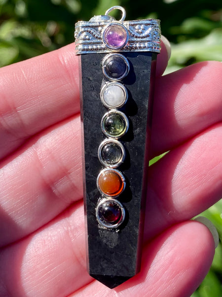 Shungite Chakra Pendant - Morganna’s Treasures 