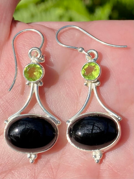 Black Onyx and Peridot Earrings - Morganna’s Treasures 