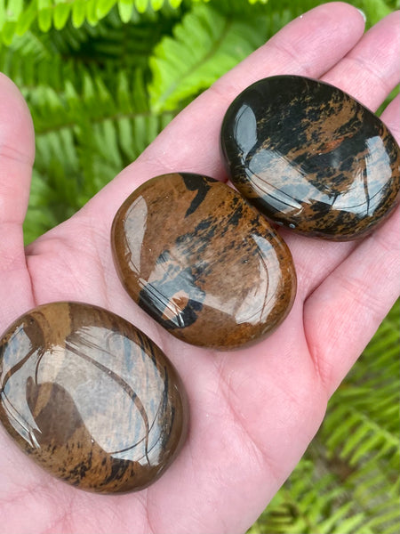 Mahogany Obsidian Palm Stones - Morganna’s Treasures 