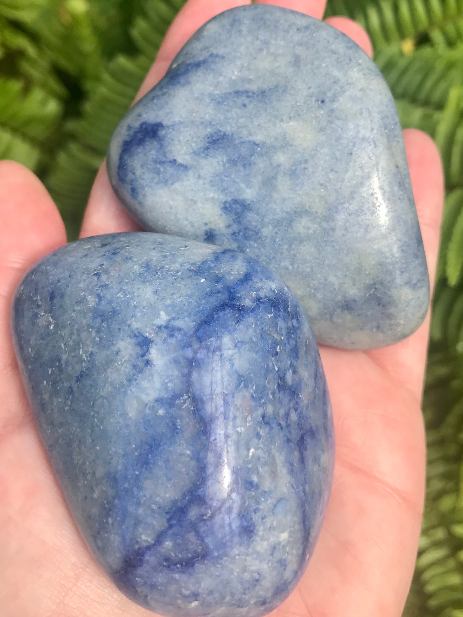 Large Tumbled Blue Quartz - Morganna’s Treasures 