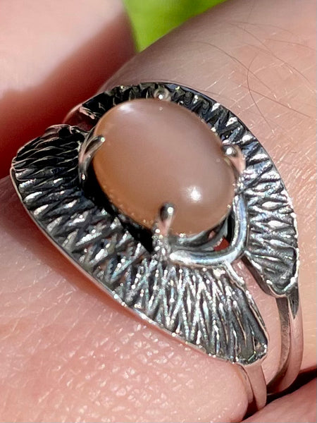 Peach Moonstone Ring Size 7 - Morganna’s Treasures 
