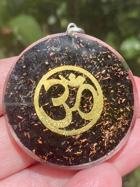 Shungite Orgonite OM Pendant - Morganna’s Treasures 