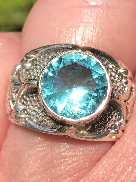 Blue Topaz Cocktail Ring Size 7 - Morganna’s Treasures 